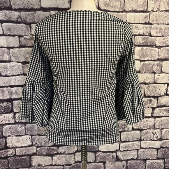 Jane And Delancey Black & White Check Blouse Size XS - Picture 6 of 8